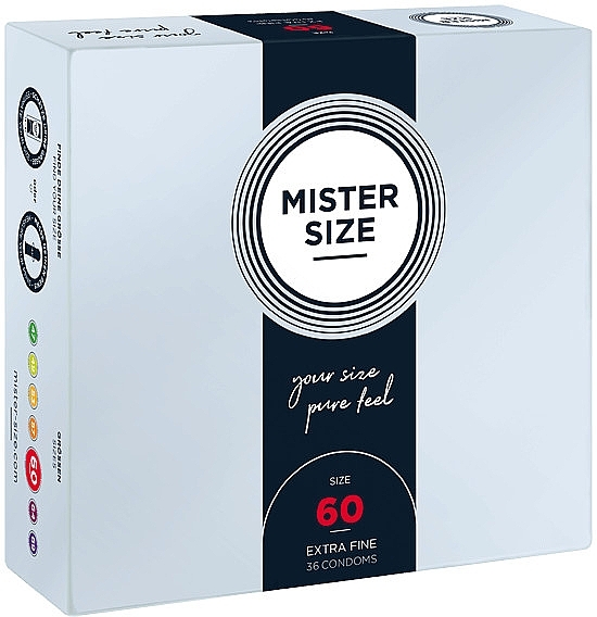 Latex Condoms, 60 size, 36 pcs - Mister Size Extra Fine Condoms — photo N1