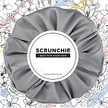 Fragrances, Perfumes, Cosmetics Satin Classic Scrunchie, Grey - MakeUp