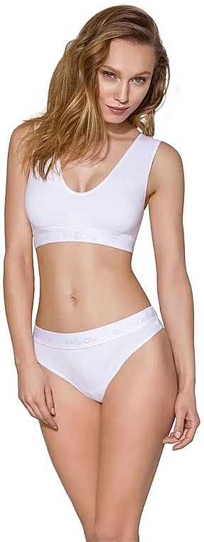 Stretch Cotton Sport Top PS005, white - Passion — photo N3