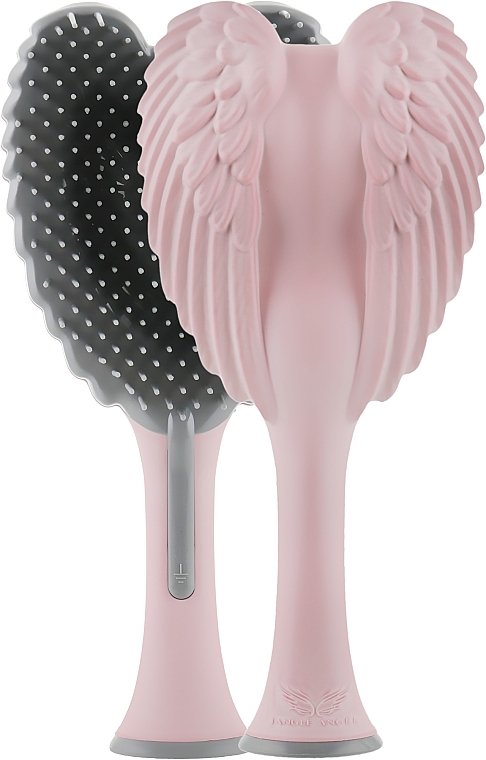 Compact Angel Hair Brush, light pink & gray - Tangle Angel Cherub 2.0 Soft Touch Pink — photo N2