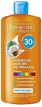 Fragrances, Perfumes, Cosmetics Coconut Sun Lotion SPF 30 - Bielenda Bikini Moisturizing Suntan Milk