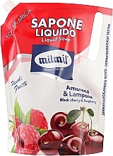 Liquid Hand Soap - Mil Mil Liquid Soap Black Cherry + Raspberry (refill)  — photo N1