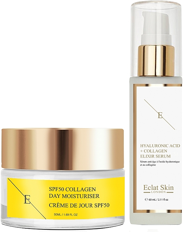 Set - Eclat Skin London Hyaluronic Acid Collagen (f/ser/60ml + f/cream/50ml) — photo N1