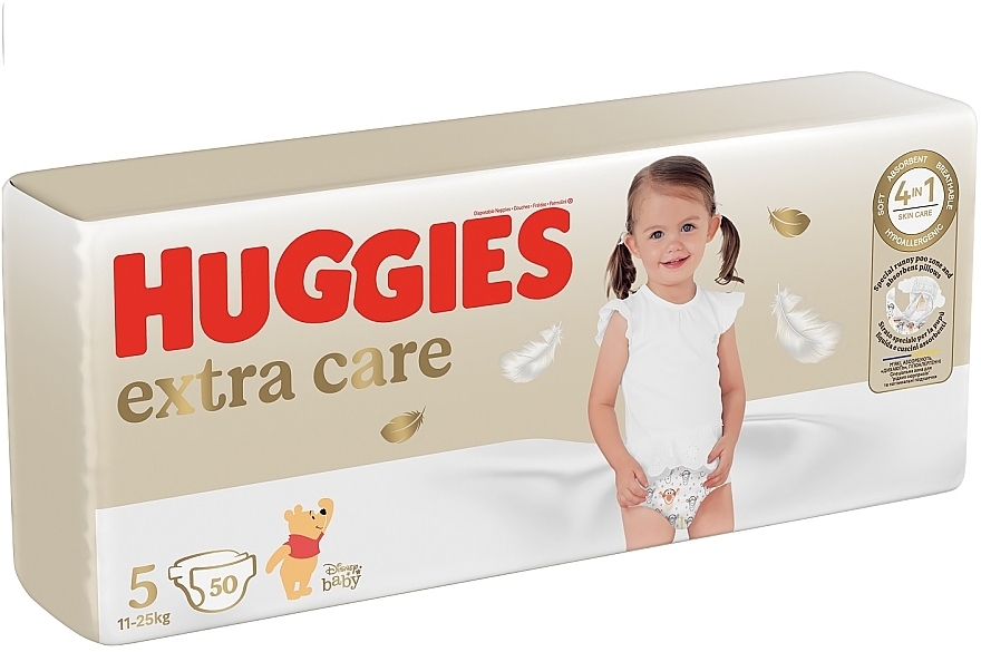 Extra Care Diapers, size 5, 11-25 kg, 50 pcs - Huggies — photo N3