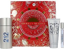 Carolina Herrera 212 Men NYC Christmas 2023 Set - Set (edt/100ml+sh/gel/100ml+edt/mini/10ml) — photo N1