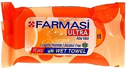 Fragrances, Perfumes, Cosmetics Aloe Vera Wet Wipes - Farmasi Ultra Orange