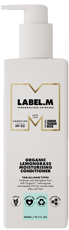 Moisturizing Conditioner - Label.m Professional Organic Lemongrass Moisturising Conditioner — photo N1