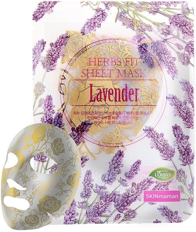Lavender Face Mask - NOHJ Skin Maman Herbs Fit Sheet Mask Lavender — photo N1