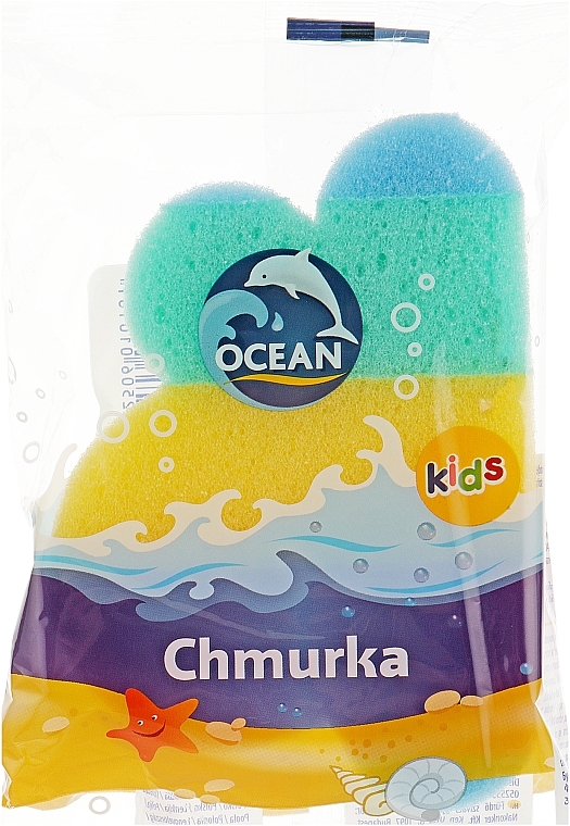 Kids Bath Sponge 'Chmurka', multicolor - Ocean — photo N1