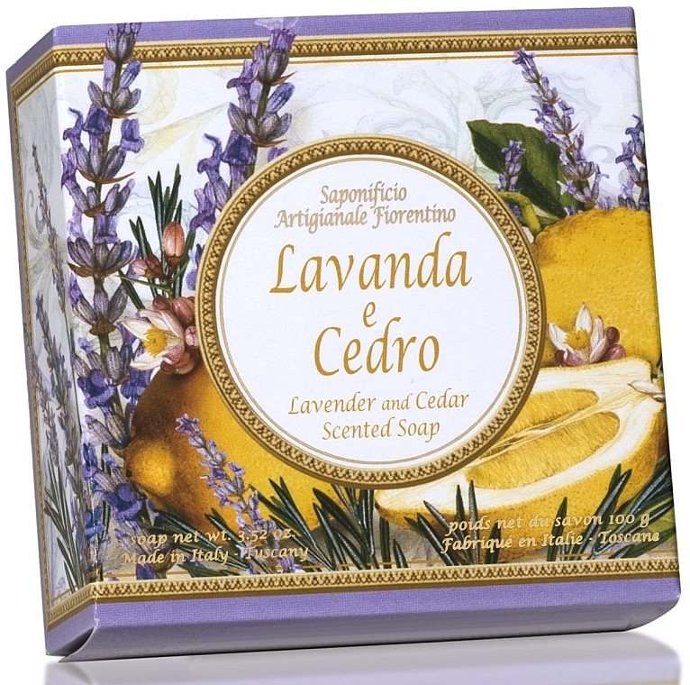 Lavender & Cedar Natural Soap - Saponificio Artigianale Fiorentino Capri Lavender & Cedar — photo N1