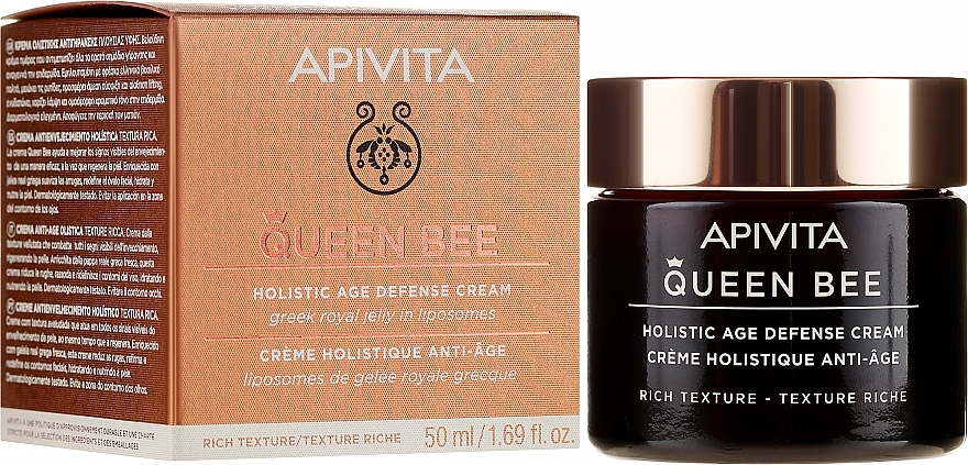 Rich Anti-Aging Cream - Apivita Queen Bee Holistic Age Defence Cream Rich Texture — photo N1