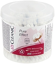 Fragrances, Perfumes, Cosmetics Cotton Buds in Jar "Pure Effect", 100 pcs - Cleanic Pure Effect