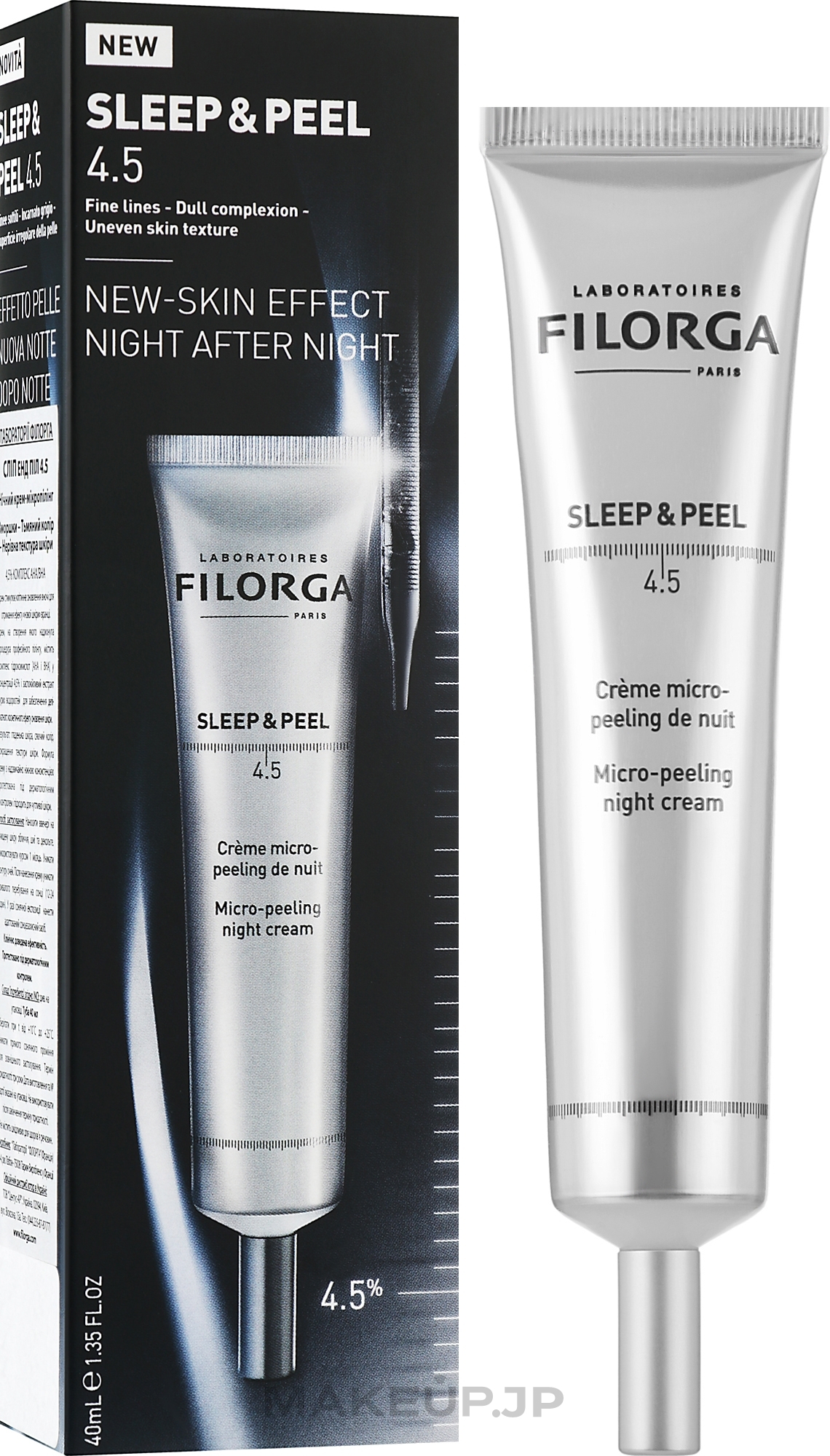 Night Face Peeling Cream - Filorga Sleep & Peel Micropeeling Night Cream — photo 40 ml