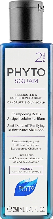 Anti-Dendruff Shampoo for Greasy Hair - Phyto Phytosquam Anti-Dandruff Purifying Maintenance Shampoo — photo N4