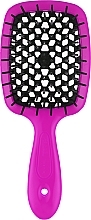 Hair Brush, black teeth, pink - Janeke SuperBrush Vented Small — photo N1