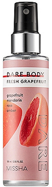 Fresh Grapefruit Softening Body Mist - Missha Dare Body Fresh Grapefruit — photo N1