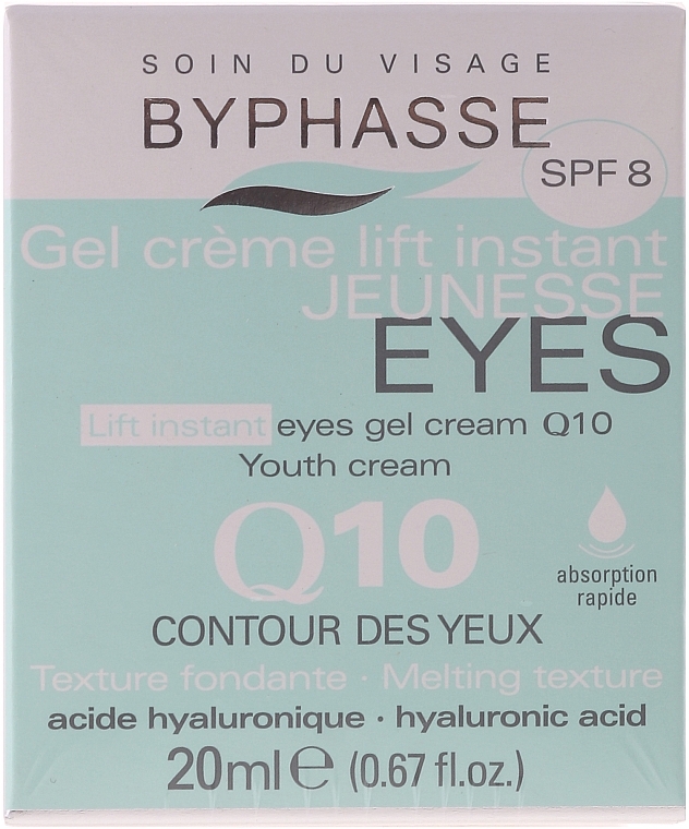 Anti-Wrinkle & Bags Eye Cream - Byphasse Lift Instant Eyes Gel Cream Q10 — photo N2