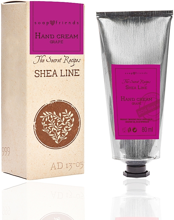 Grape Hand Cream - Soap & Friends Shea Line Hand Cream Grape — photo N1