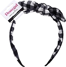 Fragrances, Perfumes, Cosmetics Hair Hoop, FA-5614, black-white checkwork - Donegal