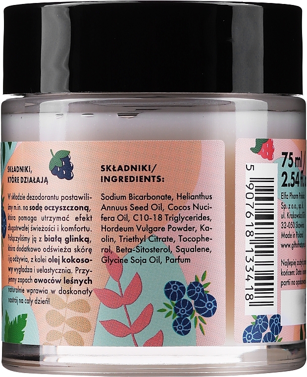 Forest Berry Natural Deodorant Cream - Vis Plantis Gift of Nature Natural Deodorant — photo N2