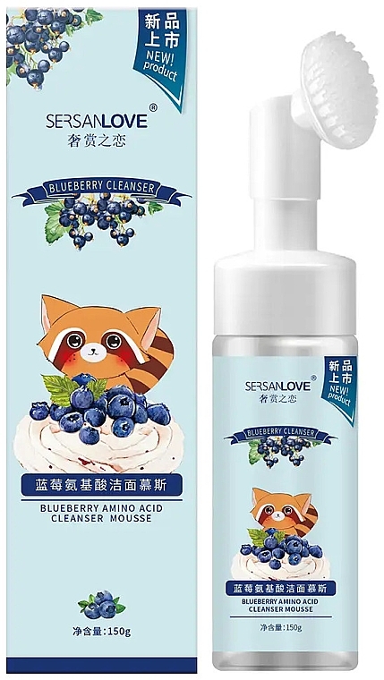 Cleansing Foam with Blueberry Extract - Sersanlove Blueberry Amino Acid Cleanser Mousse — photo N1