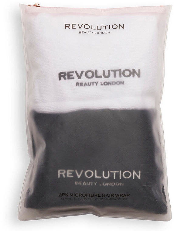 Hair Wrap, white & black - Makeup Revolution Haircare Microfibre Hair Wrap Black & White — photo N2