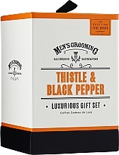 Fragrances, Perfumes, Cosmetics Scottish Fine Soaps Men’s Grooming Thistle & Black Pepper - Set (sh/gel/75ml + ash/balm/75ml + f/gel/75ml + soap/40g)