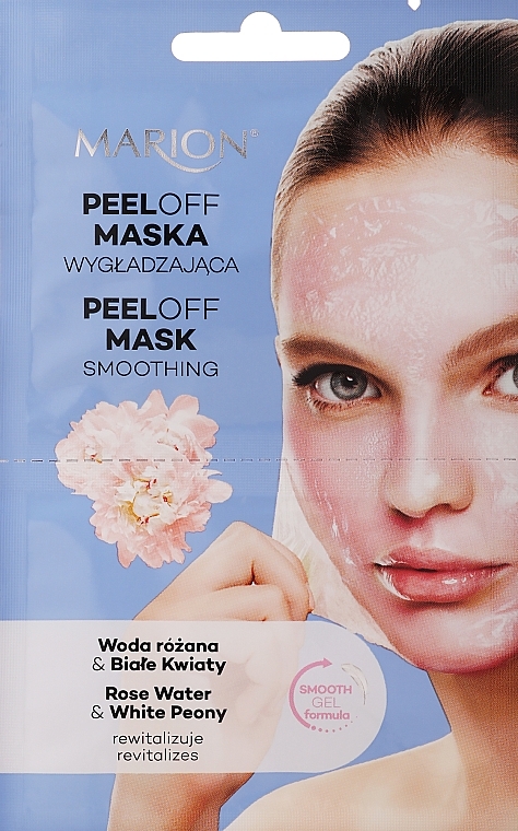 Smoothing Face Mask - Marion Peel-Off Mask Rose Water And White Peony — photo N1
