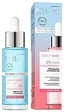 Fragrances, Perfumes, Cosmetics Moisturizing Face Serum 2% Hyaluronic Acid - Eveline Cosmetics Serum Shot