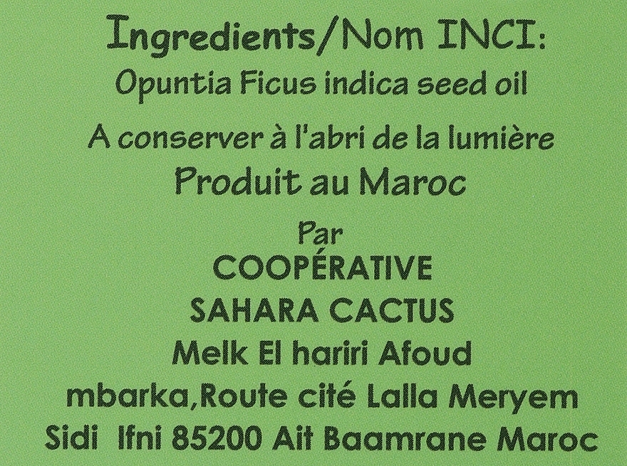 Fig Prickly Pear Oil - Efas Saharacactus Opuntia Ficus seed Oil — photo N3