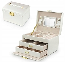 Fragrances, Perfumes, Cosmetics Jewelry & Watch Box, PD49K, cream - Ecarla