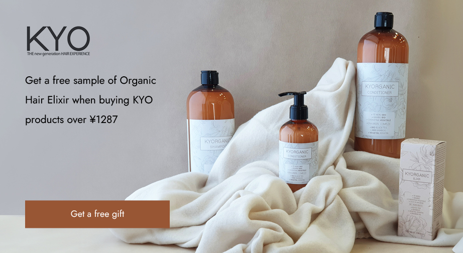 Spend over ¥1287 on KYO products and get a free Organic Hair Elixir (sample)