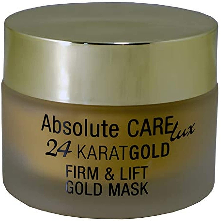 24K Face Mask - Absolute Care Lux 24 Karat Gold Firm & Lift Gold Mask — photo N3