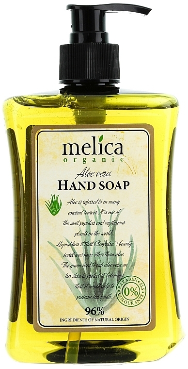 Liquid Aloe Soap - Melica Organic Aloe Vera Liquid Soap — photo N1