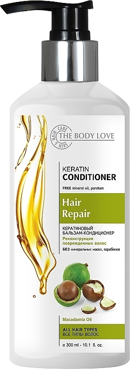 Keratin + Macadamia Oil Conditioner - The Body Love Keratin Conditioner — photo N2