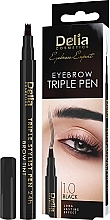 Brow Marker - Delia Cosmetics Eyebrow Triple Pen  — photo N1