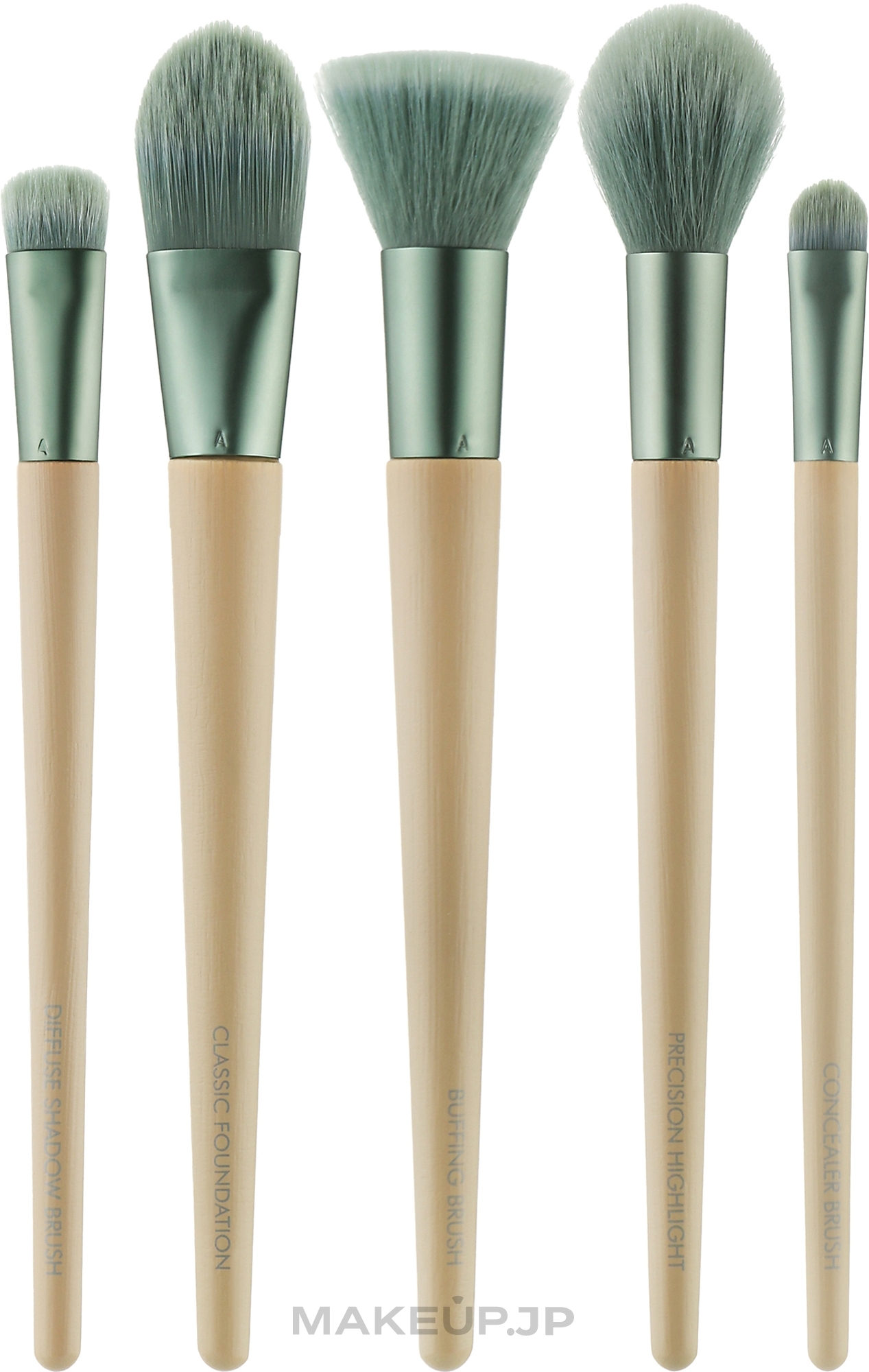 Makeup Brush Set - EcoTools Elements Collection Supernatural Face Kit — photo 5 szt.