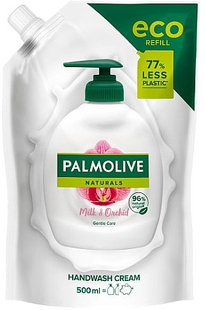 Liquid Soap 'Orchid, Luxurious Softness' - Palmolive Naturel Milk & Orchid Eco Refill (doypack) — photo N1