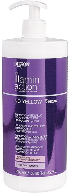 Anti-Yellow Shampoo for Hair Lamination - Dikson Illaminaction No Yellow Polarising No Yellow Shampoo For Lamination pH 5.5 — photo N2