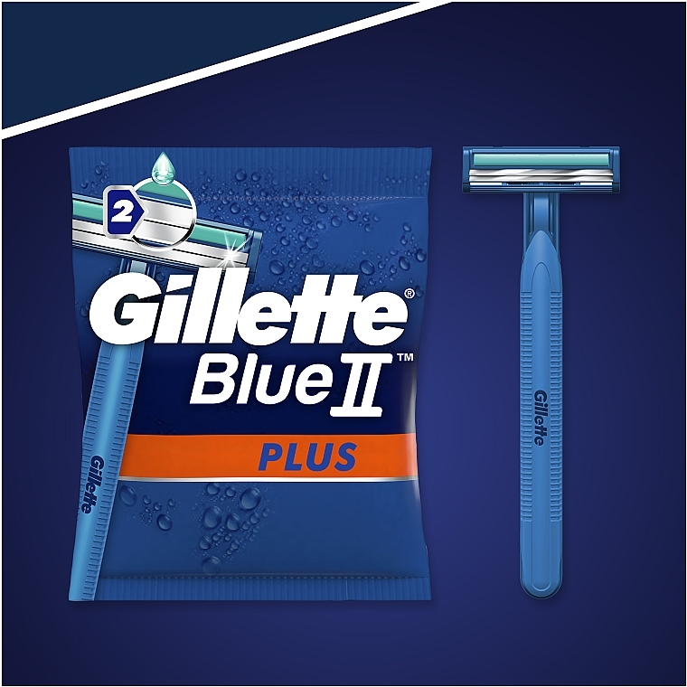 Disposable Razor Set, 5+2 pcs - Gillette Blue II Plus — photo N22