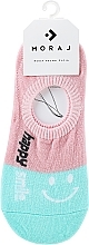 Fragrances, Perfumes, Cosmetics Women's Socks 'Ballerina Smile', 1 pair, pink-turquoise - Moraj