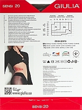 Women Tights "Sensi Vita Bassa" 20 den, tabaco - Giulia — photo N2