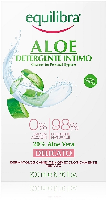 Gentle Gel for Intimate Hygiene - Equilibra Aloe Gentle Cleanser For Personal Hygiene — photo N3