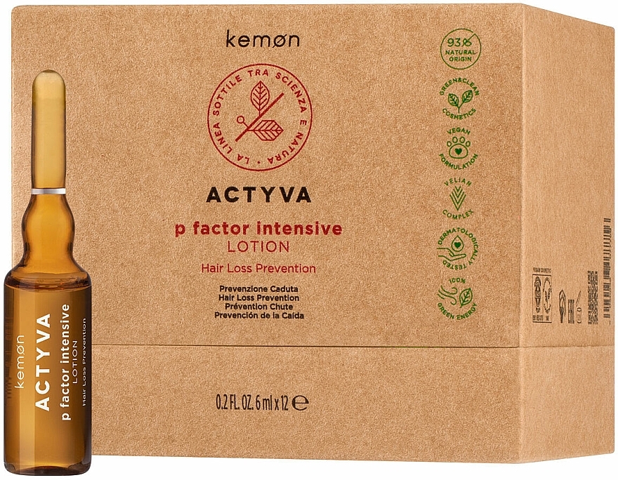 Anti Hair Loss Lotion - Kemon Actyva P-Factor Intensive Lotion Hair Loss Prevention — photo N1