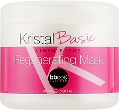 Fragrances, Perfumes, Cosmetics Regenerating Hair Mask - BBcos Kristal Basic Linen Seeds Regenerating Mask