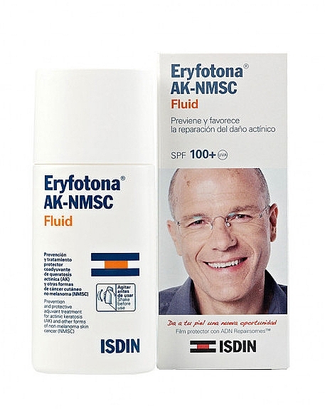 Sunscreen Face Fluid - Isdin Eryfotona AK-NMSC Fluid SPF100+ — photo N1