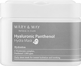 Fragrances, Perfumes, Cosmetics Sheet Mask with Hyaluronic Acid & Panthenol - Mary & May Hyaluronic Panthenol Hydra Mask