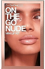 Fragrances, Perfumes, Cosmetics Set - MAC On The Go Nude Mini Lip Set (2xlipgloss/2.4ml + lipstick/1,8g)