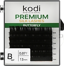 Butterfly Green B 0.07 False Eyelashes (6 rows: 13 mm) - Kodi Professional — photo N1