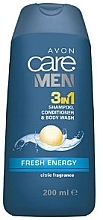 Fragrances, Perfumes, Cosmetics Shampoo, Conditioner and Shower Gel 3 in 1 - Avon Care Men Fresh Energy